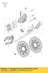 triumph T2020375 caliper assy, lh - Bottom side