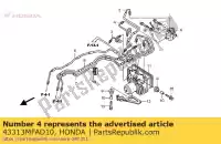 43313MFAD10, Honda, pijp c, rr. rem honda cbf 1000 2006 2007 2008 2009 2010, Nieuw