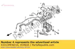 Tutaj możesz zamówić rura c, rr. Hamulec od Honda , z numerem części 43313MFAD10: