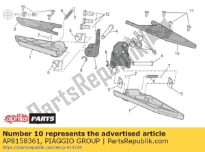 aprilia AP8158361 lh hintere fußstützenabdeckung - Unterseite