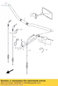 suzuki 5611117G10 manillar - Lado inferior