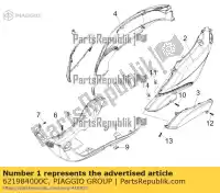 621984000C, Piaggio Group, dolny spojler czarny derbi piaggio boulevard fly vthm57200 zip 50 100 125 150 2004 2005 2006 2007 2008 2009 2010 2011 2016, Nowy