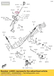 kawasaki 14093Y007 01 cubierta, guía de la palanca de cambios - Lado inferior