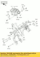 921540381, Kawasaki, boulon, à bride, 10x32 kawasaki kx  f kx250f kx450f kx250 kx450 450 250 , Nouveau