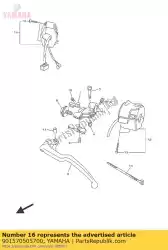 Ici, vous pouvez commander le vis, tête cylindrique (41n) auprès de Yamaha , avec le numéro de pièce 901570505700: