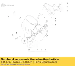Piaggio Group 641439 jednostka lamp ostrzegawczych - Dół