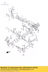 suzuki 2523127A00 fork,gear no.3 - Bottom side