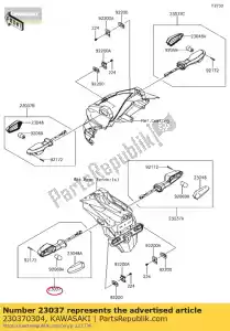 kawasaki 230370304 lamp-assy-signaal, rr, lh zr800af - Onderkant