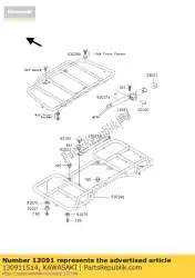 Here you can order the holder,shovel klf300-b3 from Kawasaki, with part number 130911514: