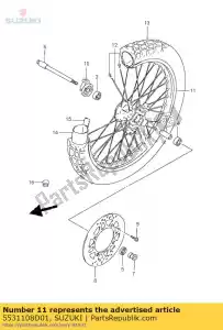 suzuki 5531108D01 llanta, rueda fr - Lado inferior