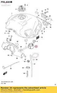 suzuki 4412117K01 navio, tanque de combustível interno - Lado inferior