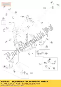 ktm 77203002000 sous-cadre sx - La partie au fond