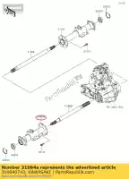 310640710, Kawasaki, 01 rura-komp, lewa kawasaki  400 2017 2018 2019 2020 2021, Nowy