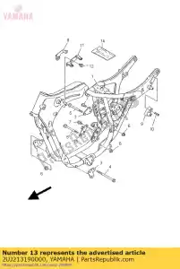 yamaha 2UJ213190000 stay, engine 6 - Bottom side