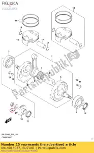 suzuki 0914016037 porca - Lado inferior