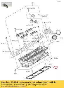 kawasaki 110040084 gaxeta zr1000daf - Lado inferior