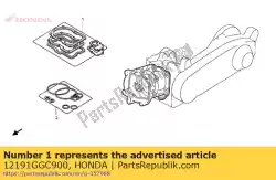 Aqui você pode pedir o junta, cilindro em Honda , com o número da peça 12191GGC900: