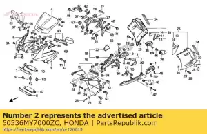 honda 50536MY7000ZC cover, l. under *r157 * (r157 italian red) - Bottom side