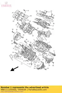 Yamaha 4NK111100000 zespó? g?owicy cylindrów - Dół