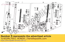 geen beschrijving beschikbaar op dit moment van Honda, met onderdeel nummer 51402ML7003, bestel je hier online: