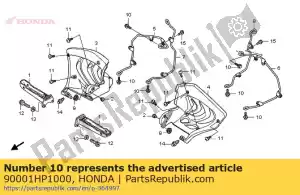 Honda 90001HP1000 parafuso, flange, 6x16 - Lado inferior