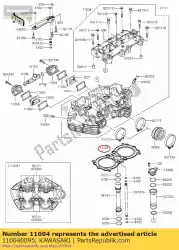 Here you can order the gasket-head from Kawasaki, with part number 110040095: