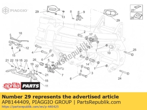 aprilia AP8144409 joint raccord - Face supérieure