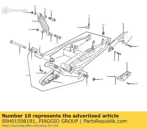 Piaggio Group 00H01508191 shock absorber - Bottom side