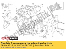 Aprilia AP8148735, Couvercle de pignon. gris, OEM: Aprilia AP8148735