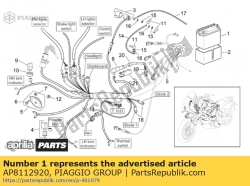 Aprilia AP8112920, Batería, OEM: Aprilia AP8112920