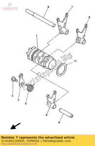 Yamaha 1LX185130000 fork, shift 3 - Bottom side