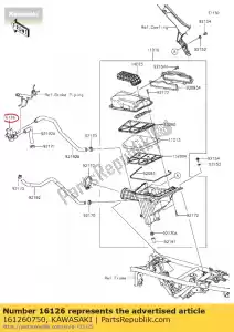 kawasaki 161260750 01 valve,air switch - Bottom side