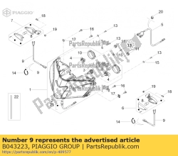 Aprilia B043223, Vorderer blinkerkabelbaum, OEM: Aprilia B043223