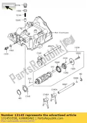 cam-change drum zx600-a2 van Kawasaki, met onderdeel nummer 131451058, bestel je hier online: