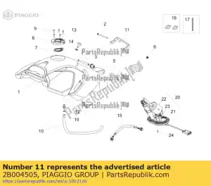 Piaggio Group 2B004505 suporte - Lado inferior