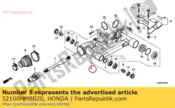 Aqui você pode pedir o swingarm assy., rr. Em Honda , com o número da peça 52100HM8B20: