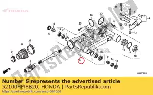 honda 52100HM8B20 swingarm assy., rr. - Lado inferior