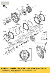 kawasaki 130890007 embreagem de placa, t = 2.0 zx636-c1h - Lado inferior