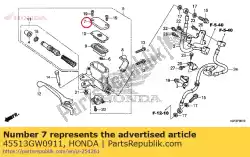 Aqui você pode pedir o tampa, cilindro mestre em Honda , com o número da peça 45513GW0911: