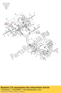 triumph T2206431 os?ona termiczna t?umik górna prawa - Dół