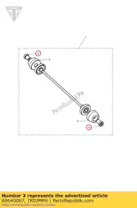 triumph A9640067 end cap m6 - Bottom side