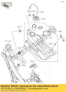 kawasaki 592310042 remplisseur kx450e9f - La partie au fond