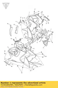 triumph T2301892MH zijpaneel onderdelen - Onderkant