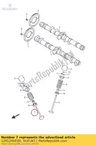 suzuki 1291246E00 zawór wydechowy - Dół