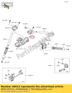 kawasaki 460120316 support-poignée, rh zx1400cbf - La partie au fond