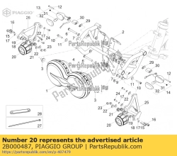 Aprilia 2B000487, Mist koplamp, OEM: Aprilia 2B000487