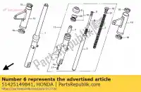 51425149841, Honda, joint anti-poussière, fr. fourchette (montrer honda (a) general export kph england (b) cg p (a) netherlands pa mb5 (z) netherlands s 19 (a) 50 80 100 125 1979 1980 1981 1998, Nouveau