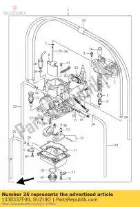 suzuki 1338337F00 aguja, chorro (n8rj - Lado inferior