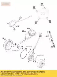 stator kokusan 4k3 verliest '99 van KTM, met onderdeel nummer 58339004000, bestel je hier online: