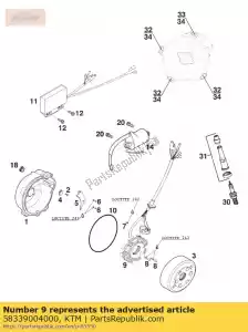 ktm 58339004000 stator kokusan 4k3 verliest '99 - Onderkant